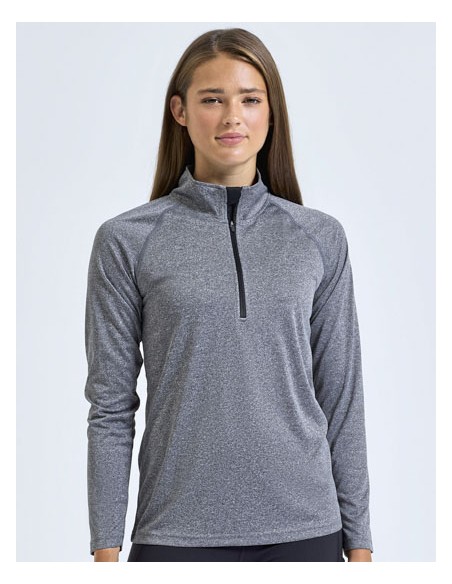 TRI-TR120-Womens Long Sleeve Performance ¼ Zip 2